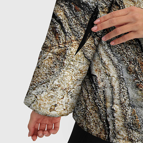 Женская зимняя куртка Камень stone / 3D-Черный – фото 5