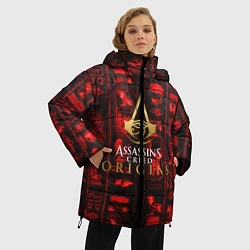 Куртка зимняя женская НЕОН ИЕРОГЛИФЫ, цвет: 3D-красный — фото 2