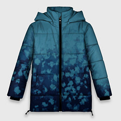 Куртка зимняя женская Абстракция синий, цвет: 3D-светло-серый