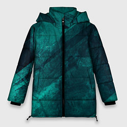 Куртка зимняя женская Бирюзовый гранж, цвет: 3D-светло-серый