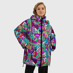 Куртка зимняя женская Лоскутный паттерн, цвет: 3D-черный — фото 2
