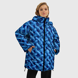 Куртка зимняя женская Грубая вязка - Fashion 2099, цвет: 3D-черный — фото 2