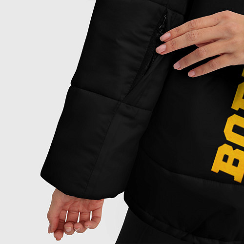 Женская зимняя куртка Borussia - gold gradient: по-вертикали / 3D-Черный – фото 5