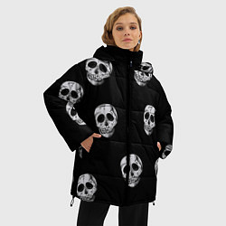 Куртка зимняя женская Черепочки, цвет: 3D-светло-серый — фото 2