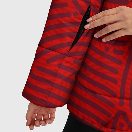 Женская зимняя куртка Roma отпечатки / 3D-Красный – фото 5