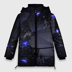 Куртка зимняя женская Неоновые плиты, взрыв, цвет: 3D-черный