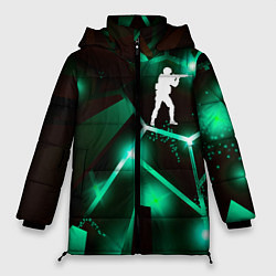 Куртка зимняя женская Counter Strike разлом плит, цвет: 3D-черный
