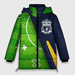 Куртка зимняя женская Liverpool football field, цвет: 3D-черный