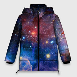 Куртка зимняя женская Ошеломительный бескрайний космос, цвет: 3D-черный