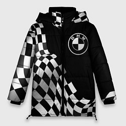 Куртка зимняя женская BMW racing flag, цвет: 3D-светло-серый