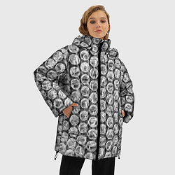Куртка зимняя женская Пупырка - текстура, цвет: 3D-светло-серый — фото 2