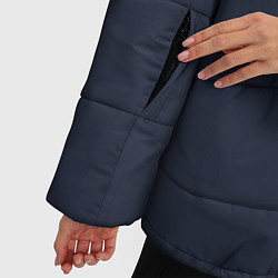 Куртка зимняя женская FIRM темно-синий с красной полосой, цвет: 3D-черный — фото 2