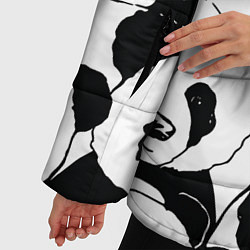 Куртка зимняя женская С пандами паттерн, цвет: 3D-черный — фото 2