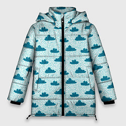 Куртка зимняя женская Облака и дождь, цвет: 3D-светло-серый