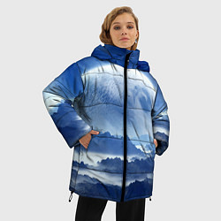 Куртка зимняя женская Mountains - fantasy planet, цвет: 3D-черный — фото 2
