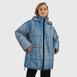 Куртка зимняя женская Замёрзший тёмный лёд, цвет: 3D-черный — фото 2