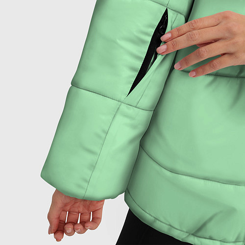 Женская зимняя куртка Мятный радуга / 3D-Черный – фото 5