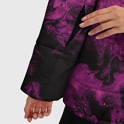 Куртка зимняя женская Тёмно-розовые краски во тьме, цвет: 3D-красный — фото 2