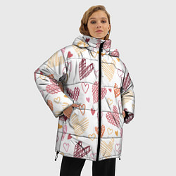 Куртка зимняя женская Hearts world, цвет: 3D-черный — фото 2