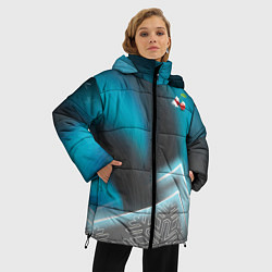 Куртка зимняя женская Вишня под снегом, цвет: 3D-красный — фото 2