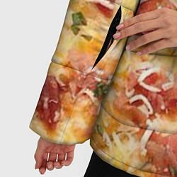 Куртка зимняя женская Вкусная пицца, цвет: 3D-красный — фото 2