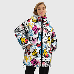 Куртка зимняя женская Прикольные надписи, цвет: 3D-красный — фото 2