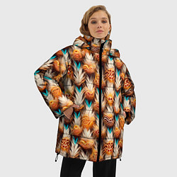 Куртка зимняя женская Боевое одеяние шамана, цвет: 3D-красный — фото 2