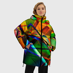 Куртка зимняя женская Разноцветное стекло, цвет: 3D-черный — фото 2