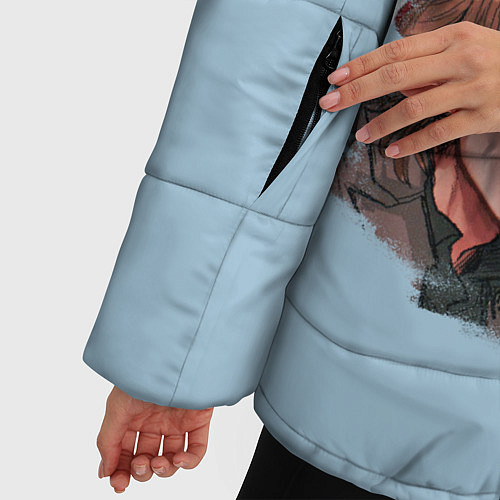 Женская зимняя куртка Замыслы Ксавье как смысл жизни / 3D-Черный – фото 5