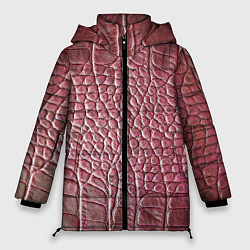 Куртка зимняя женская Кожа крокодила - мода - текстура, цвет: 3D-красный