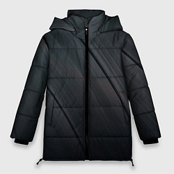 Куртка зимняя женская Темная виниловая пластинка, цвет: 3D-черный