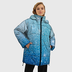 Куртка зимняя женская Снег, туман и блёстки, цвет: 3D-черный — фото 2