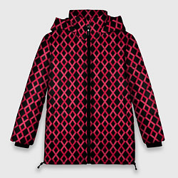 Куртка зимняя женская Красный паттерн, цвет: 3D-светло-серый