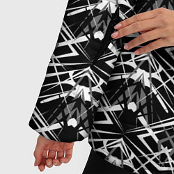 Куртка зимняя женская Черно-белый модерн узор, цвет: 3D-черный — фото 2