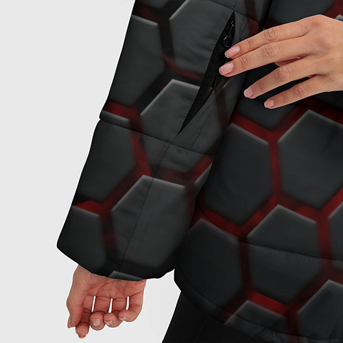 Женская зимняя куртка Броня из стали / 3D-Черный – фото 5