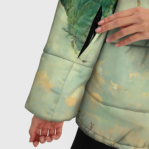 Женская зимняя куртка Рисунок нейросети / 3D-Черный – фото 5