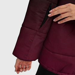Куртка зимняя женская Темно-малиновый градиент, цвет: 3D-черный — фото 2