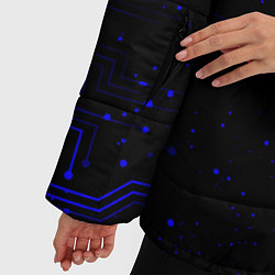 Куртка зимняя женская Абстрактный цифровой фон, цвет: 3D-черный — фото 2