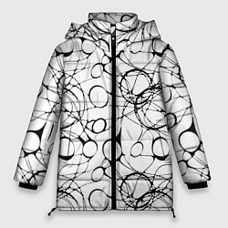 Куртка зимняя женская Нейрографический узор, цвет: 3D-черный