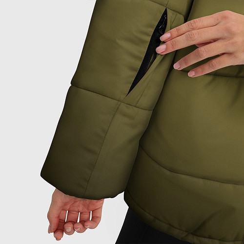 Женская зимняя куртка Градиент хаки / 3D-Черный – фото 5