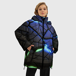 Куртка зимняя женская Светящаяся лава, цвет: 3D-красный — фото 2