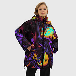 Куртка зимняя женская Космический всплеск, цвет: 3D-черный — фото 2
