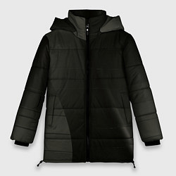 Куртка зимняя женская Чёрные геометрические металлические листы, цвет: 3D-черный