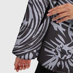Куртка зимняя женская Графическая фантазия абстракт, цвет: 3D-черный — фото 2