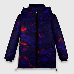 Куртка зимняя женская Абстракция -лава, цвет: 3D-красный