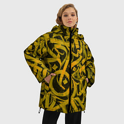 Куртка зимняя женская Gold Calligraphic, цвет: 3D-черный — фото 2