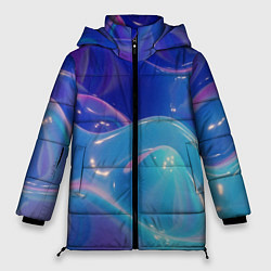 Куртка зимняя женская Эстетика волн, цвет: 3D-черный