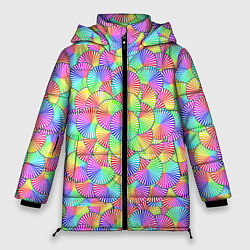 Куртка зимняя женская Круг спектр, цвет: 3D-красный