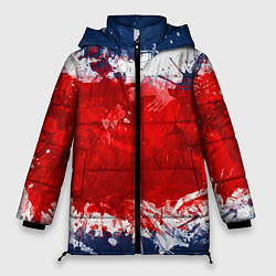 Куртка зимняя женская Grunge strips colors, цвет: 3D-черный