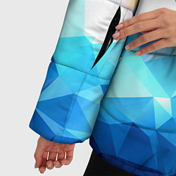 Куртка зимняя женская Polygon blue abstract collection, цвет: 3D-черный — фото 2
